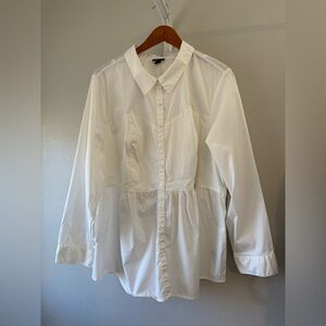 Torrid Classic White Blouse